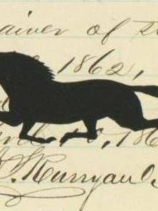 Rechteck Pferd - Red Ribbon Ornament für den Großhandel von Silhouettes and More