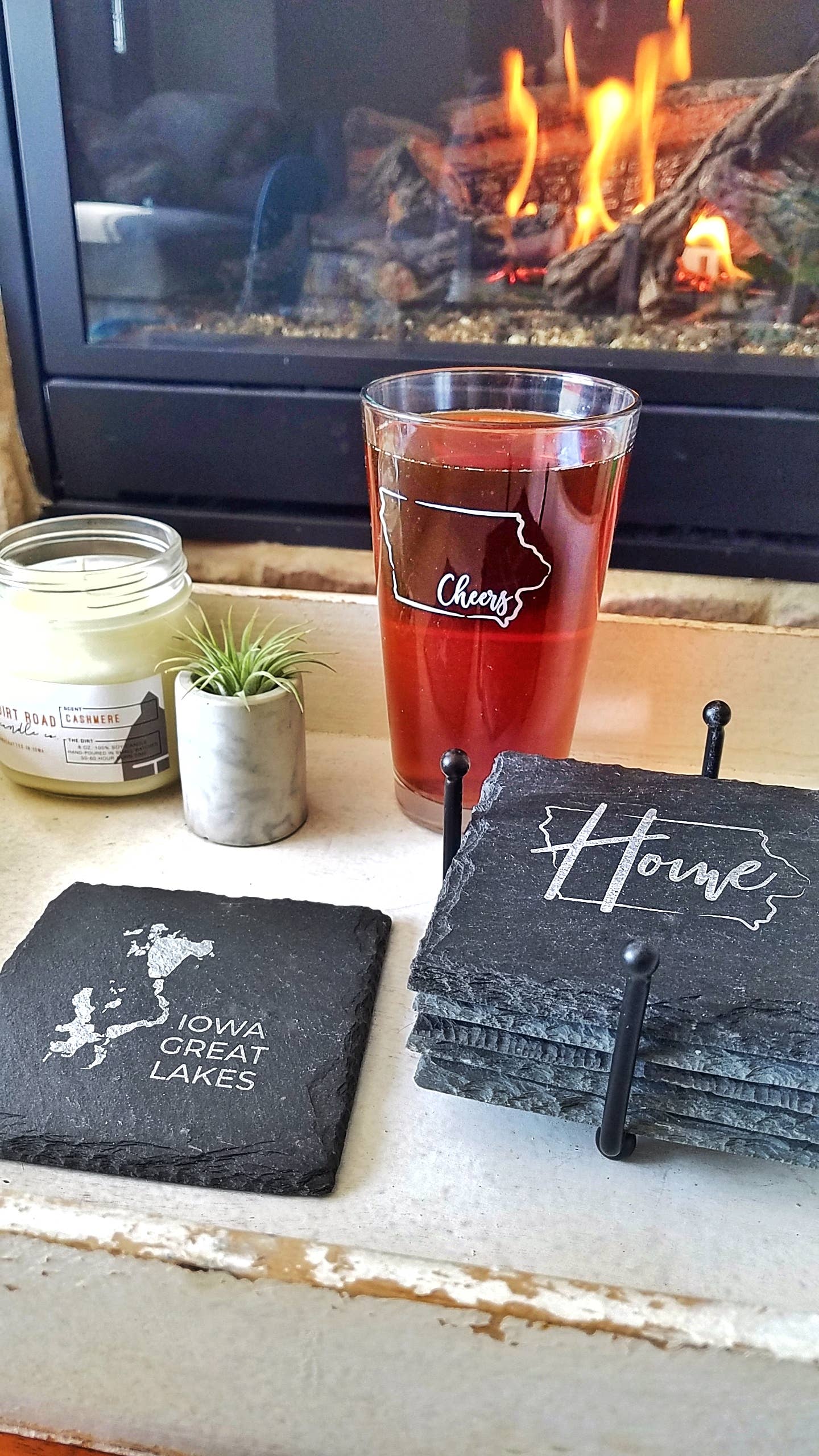 Cheers Ink - Wholesale Coasters - Metal Coaster Holder - Black Ball5