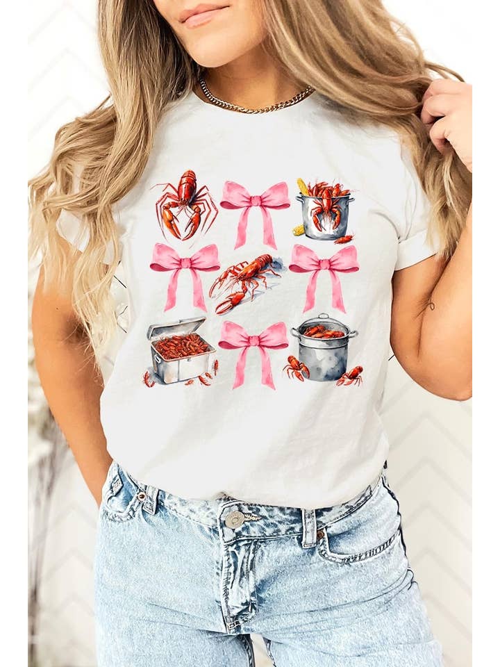 COLORBEAR - Wholesale T-Shirt (Graphic) - Women's - Crawfish Coquette Graphic Tee