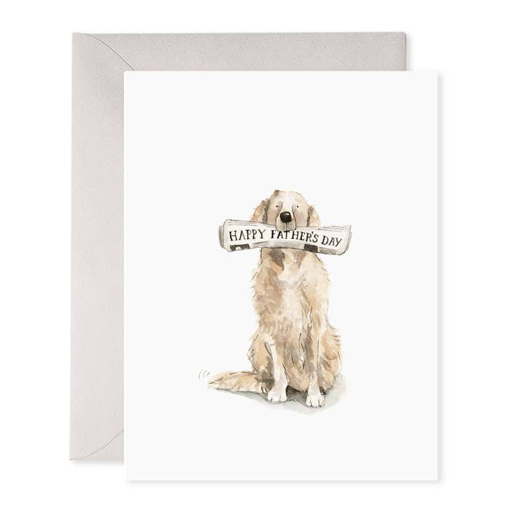 Doggy Dad Father's Day Greeting Card for wholesale by E. Frances Paper