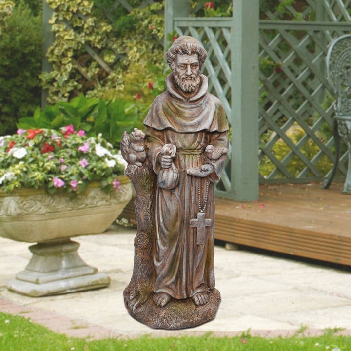 Alpine Corporation - Wholesale Outdoor Ornament/Decor - Alpine Corporation Old World St. Francis Statue