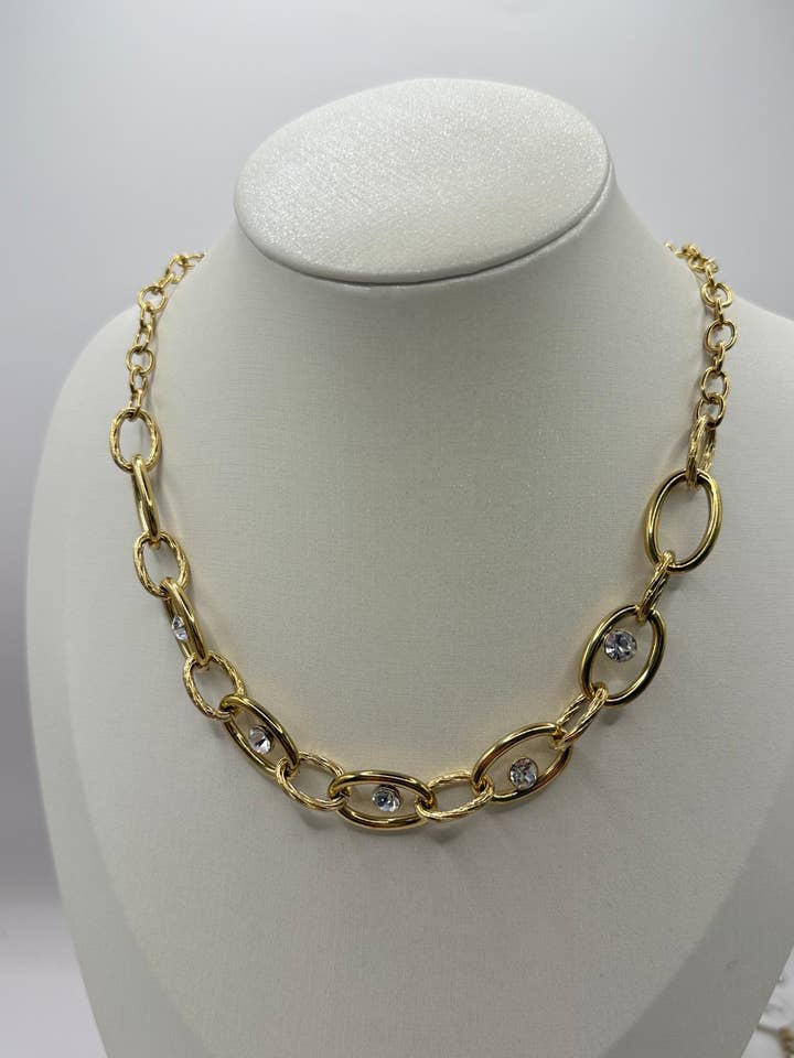 Collier en acier inoxydable avec anneau en diamant pour la vente par YOLA