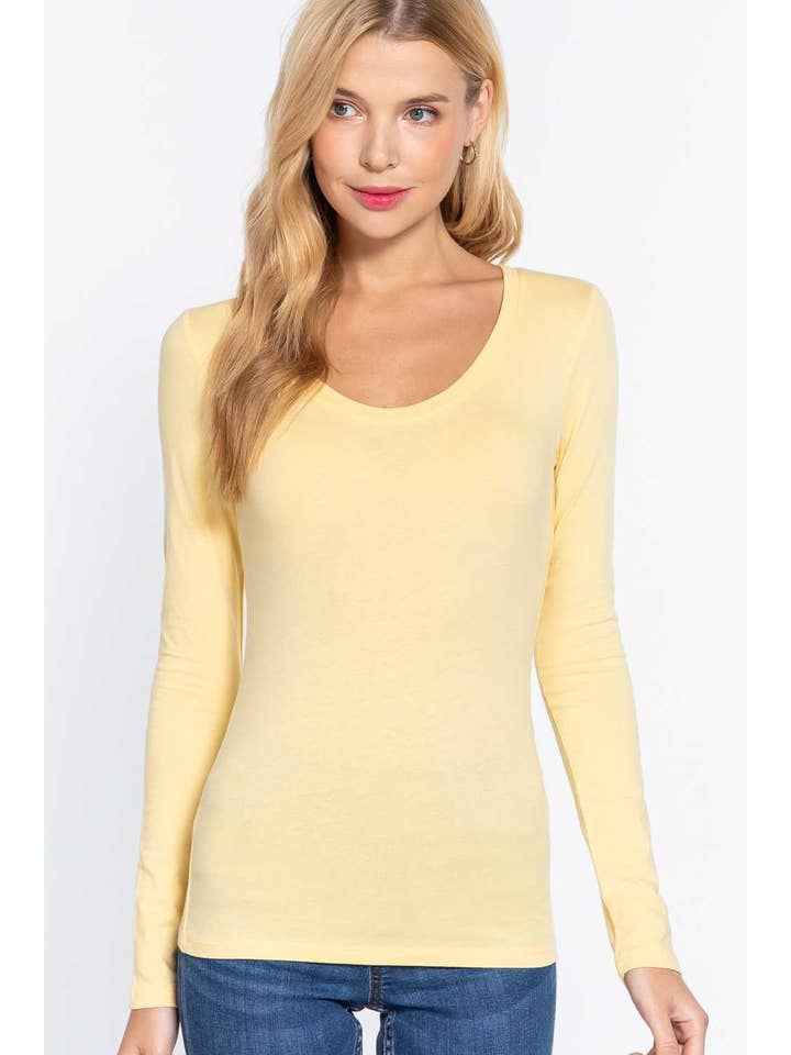 Vanilla Monkey - Wholesale Knit Top - Women's - Long Sleeve Scoop Neck Basic Top42