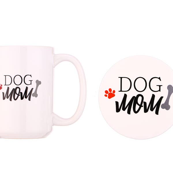 Nima Accessories Inc - Wholesale Coffee Mug - Ladies Dog Mom Coaster And Mug Gift Set1