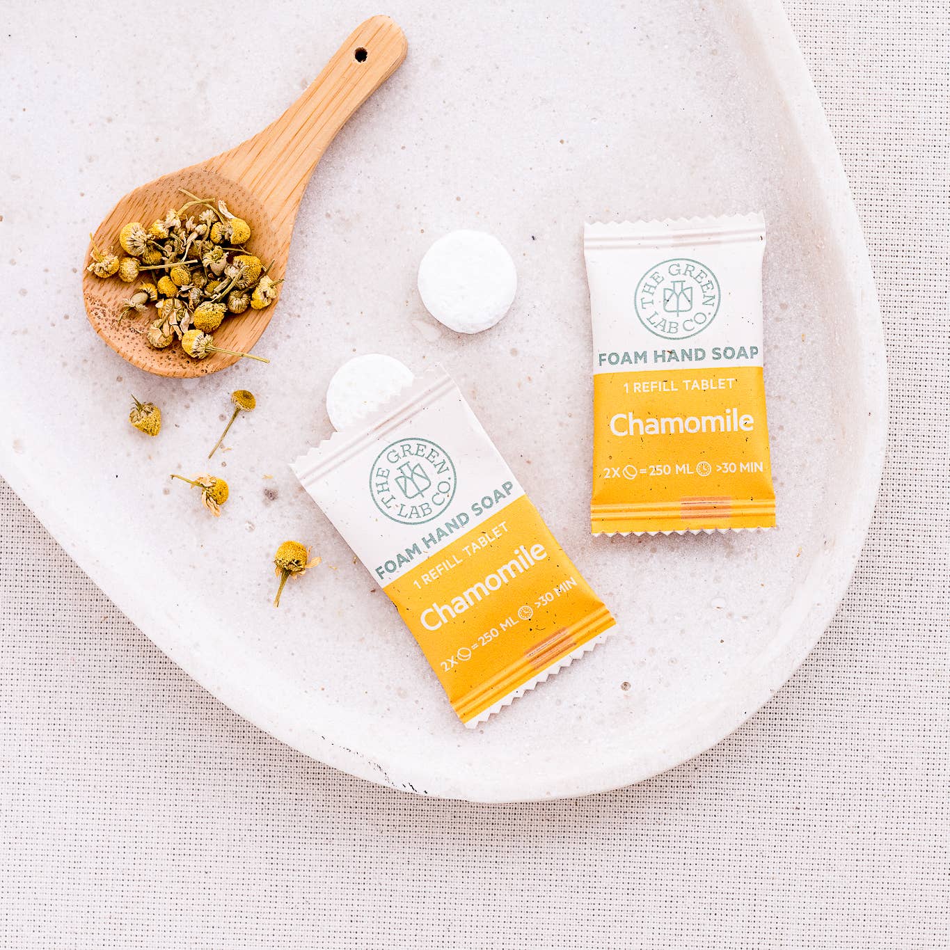 The Green Lab Co. - Wholesale Hand Soap/Wash - Refill set hand soap tablets - Mint & Chamomile1