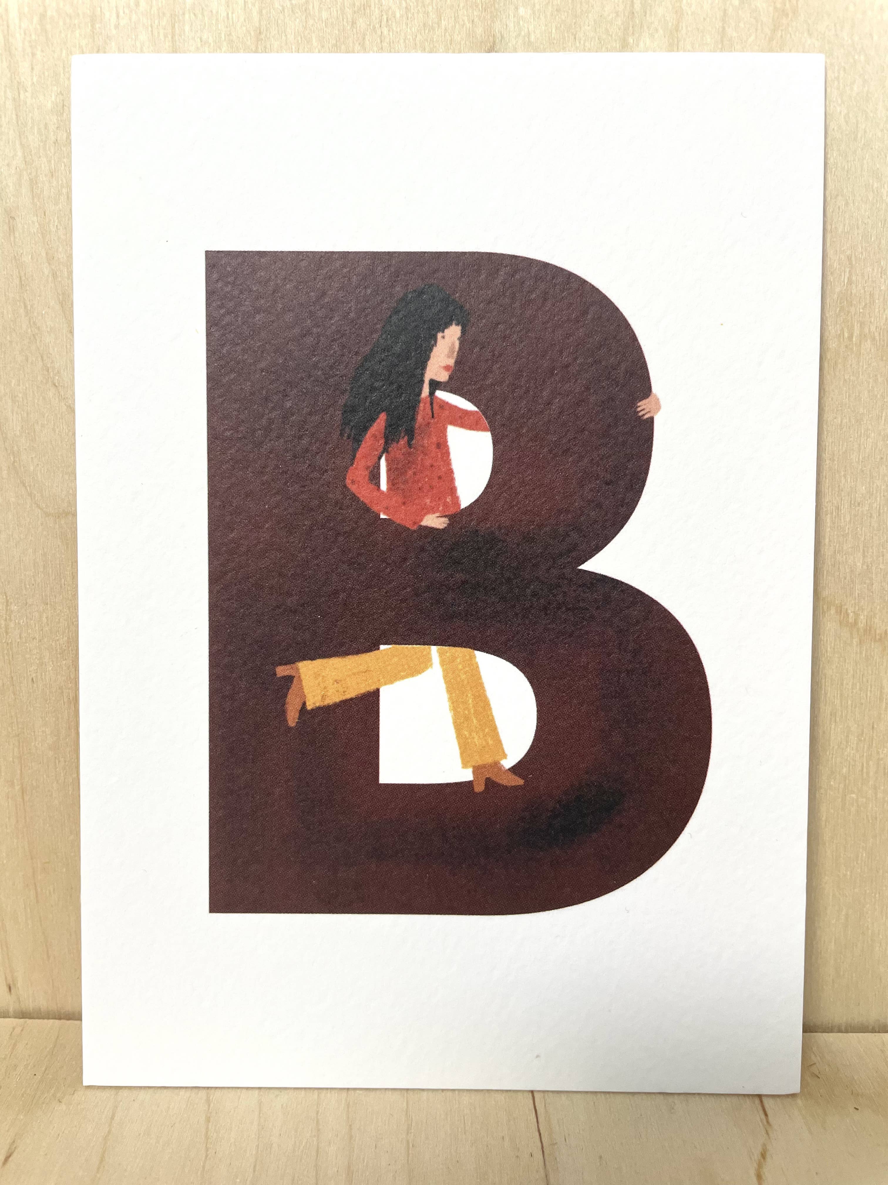 Kaarten van Karin - Wholesale Postcard - Postcard for a woman with the letter B1