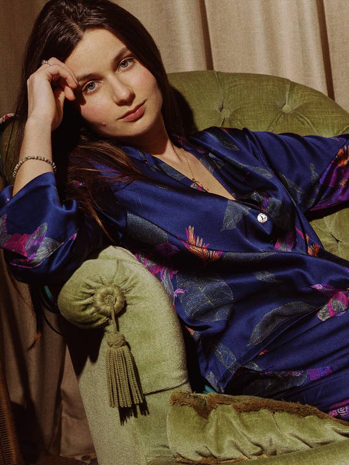 Venus and Gaia - Wholesale Sleepwear Set - Women's - Organic Silk Pajama Set - Ipanema1