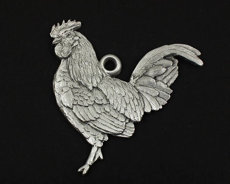 Schumann Sculpture - Vente Objets de décoration - Ornement en étain, figurine de coq en étain, animaux de la ferme, décorations de Noël, figurines de poulet1