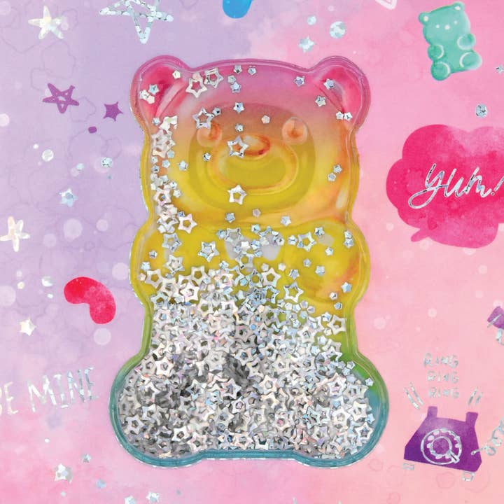 GUMMY BEAR SHAKY GLITTER JOURNAL for wholesale by Iscream