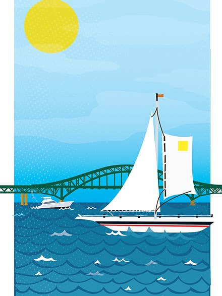 Illustrazione Sail Away per la vendita all'ingrosso da parte di LOST DOG art & frame