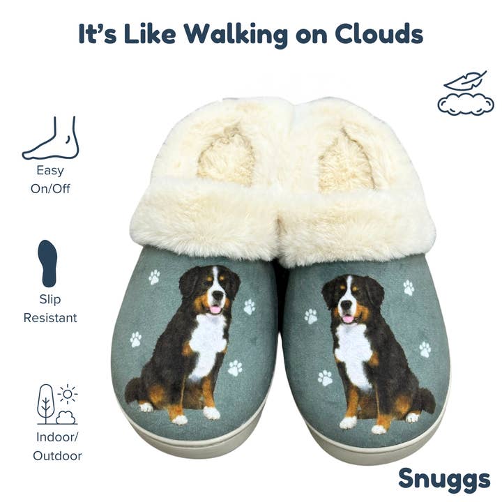 E&S Pets - Wholesale Slippers - Unisex - Bernese Mt. Dog Snuggs Slipper - Comfy - Pet lovers1