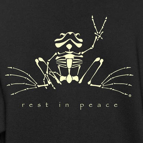 Black Rest in Peace Adult Full Zip Hooded Sweatshirt for wholesale on Faire1