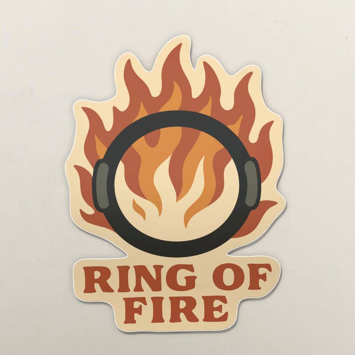 Ring of Fire Pilates Sticker: Pilates Magic Circle for wholesale by Flow State Supply Co.