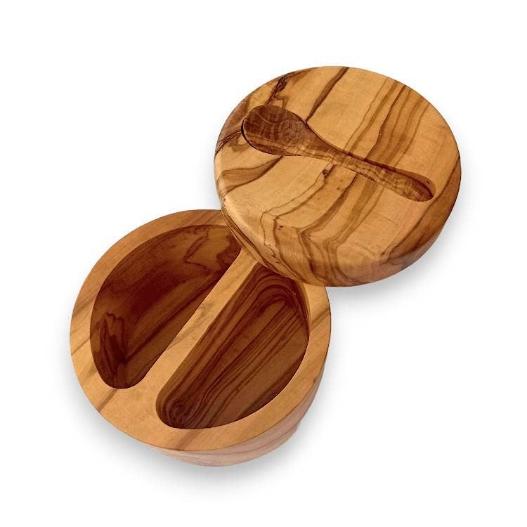 Oliveart – wholesale Salt & pepper shaker set – Salt Cellar with Spoon0