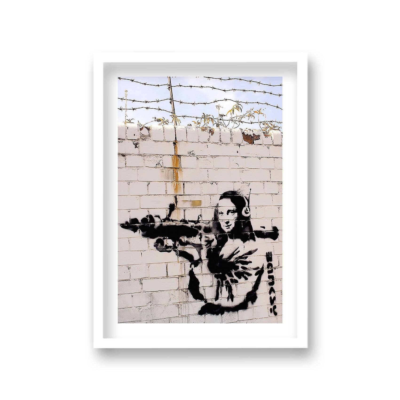 Gallery Print and Art – wholesale Art print – Banksy Print Mona Lisa With Bazooka1