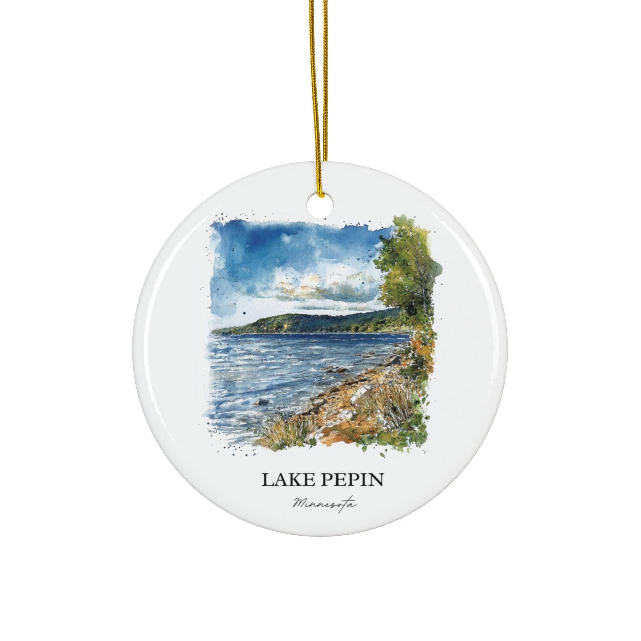 Premium Travel Art - Wholesale Ornament - Lake Pepin Ornament | Ceramic | Matte Finish0