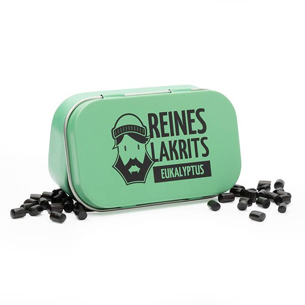 LASSE LAKRITS - natürlich lecker - Wholesale Licorice - Can of pure Lacrits eucalyptus3