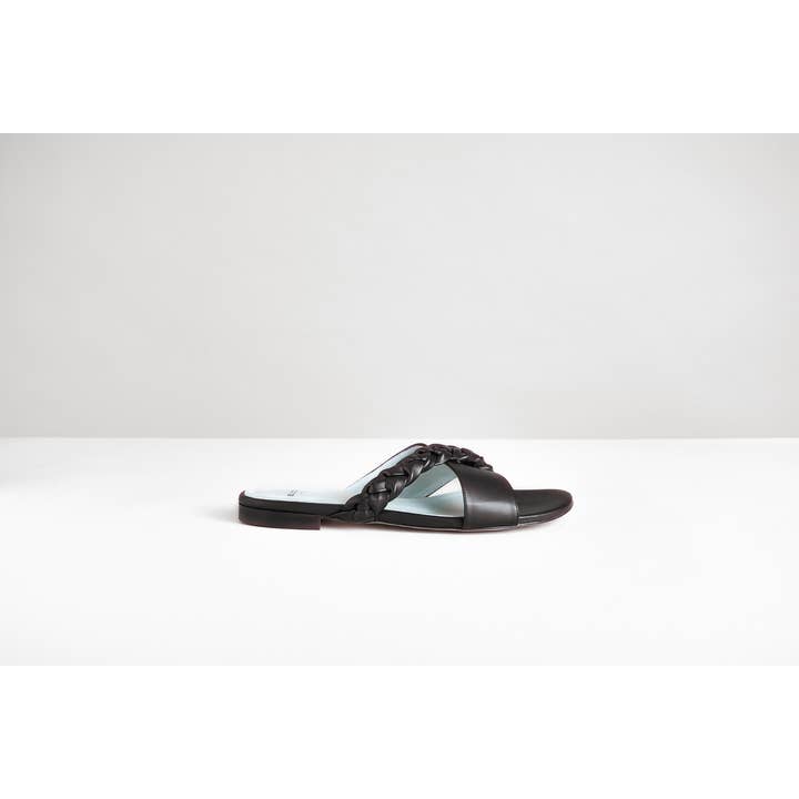 Zwarte open pantoffels voor wholesale door Bloom