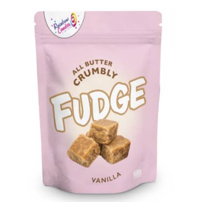 UK ONLY. All Butter Vanilla Crumbly Fudge Pouch for wholesale by Hames Chocolates