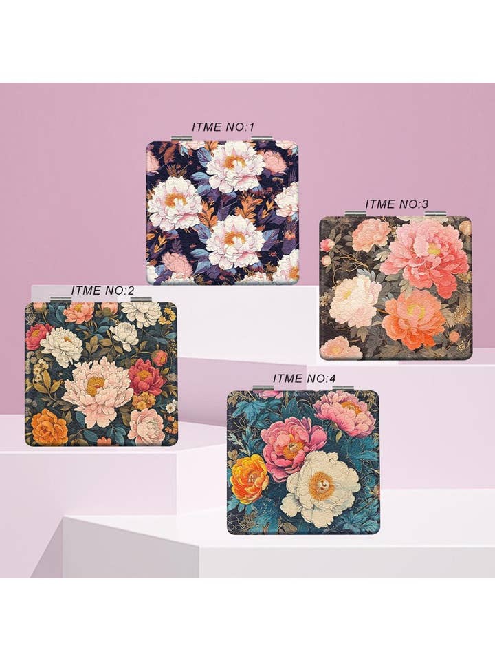Mirroray - Retro Folding Flower Pattern Makeup Mirror for wholesale by WEST AUSSIE SUPPLIES