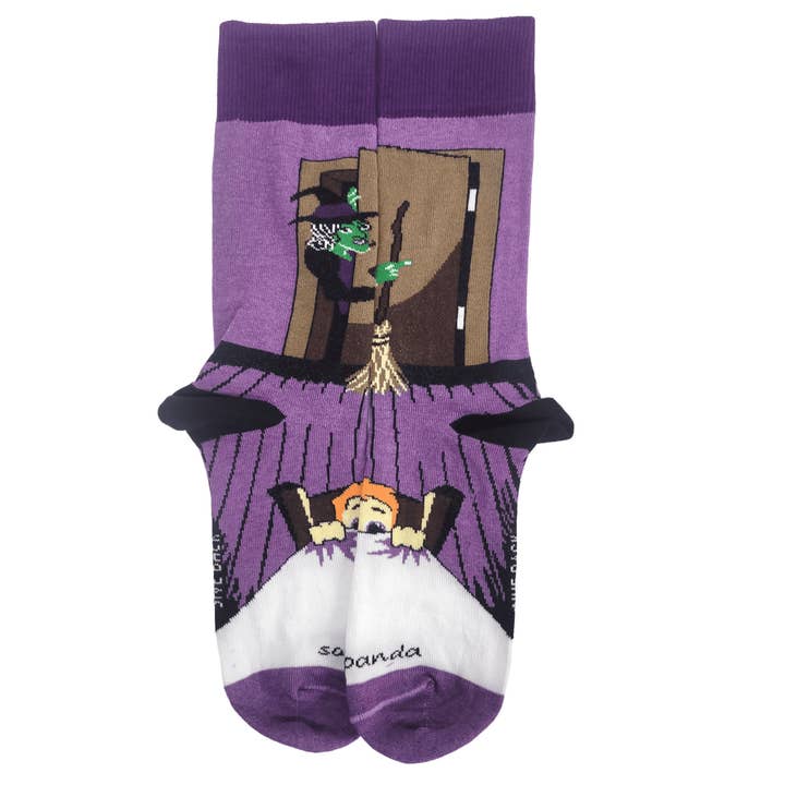 Calcetines de Bruja Pesadilla en el Armario de Sock Panda (Talla Mediana para Adultos - Tallas de Zapatos de Mujer 35-41) para venta al por mayor de Sock Panda