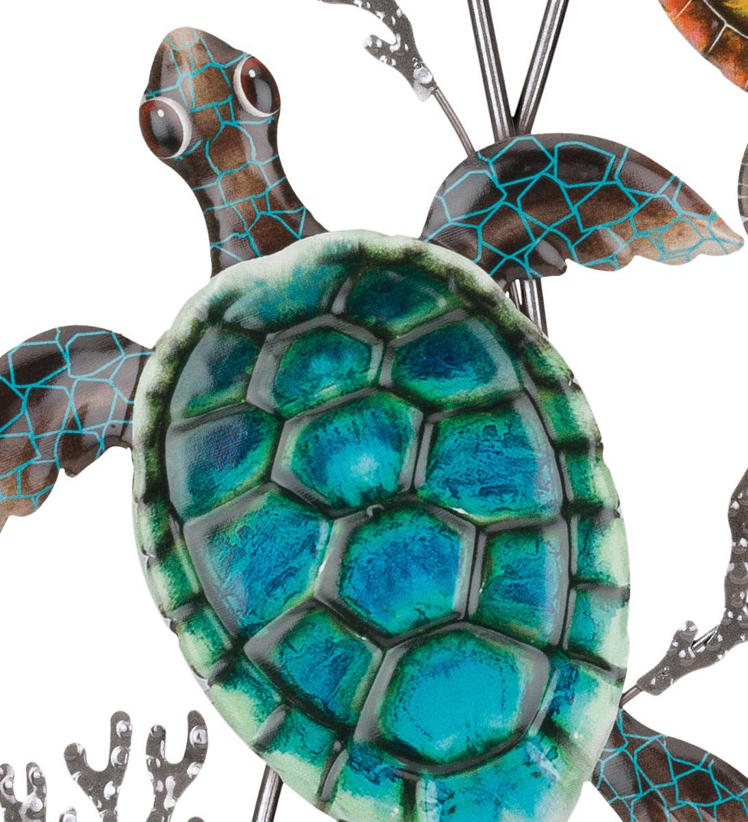 Multi Lustre Wall Decor - 4 Sea Turtle for wholesale on Faire4