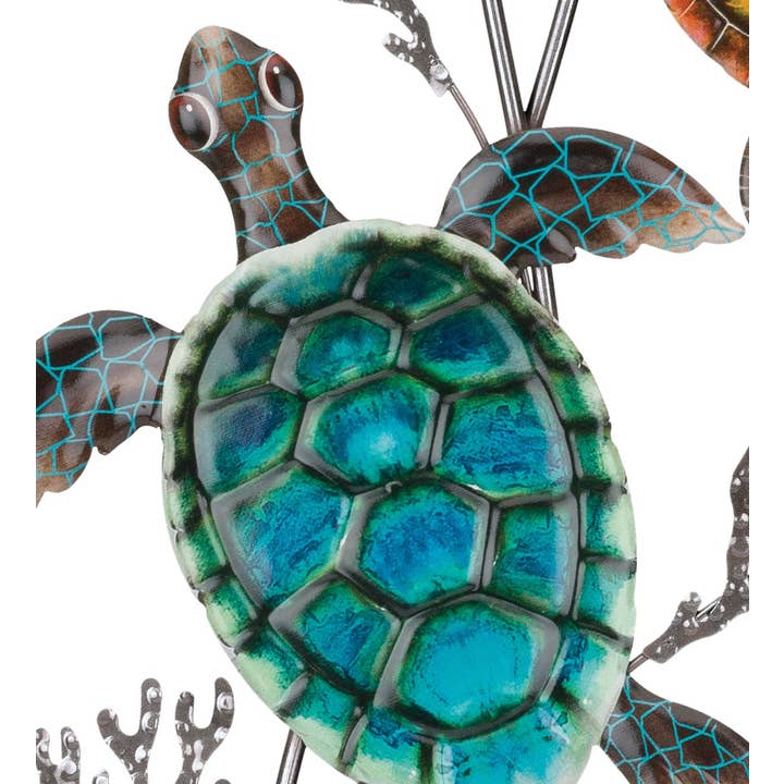 Multi Lustre Wall Decor - 4 Sea Turtle for wholesale on Faire4
