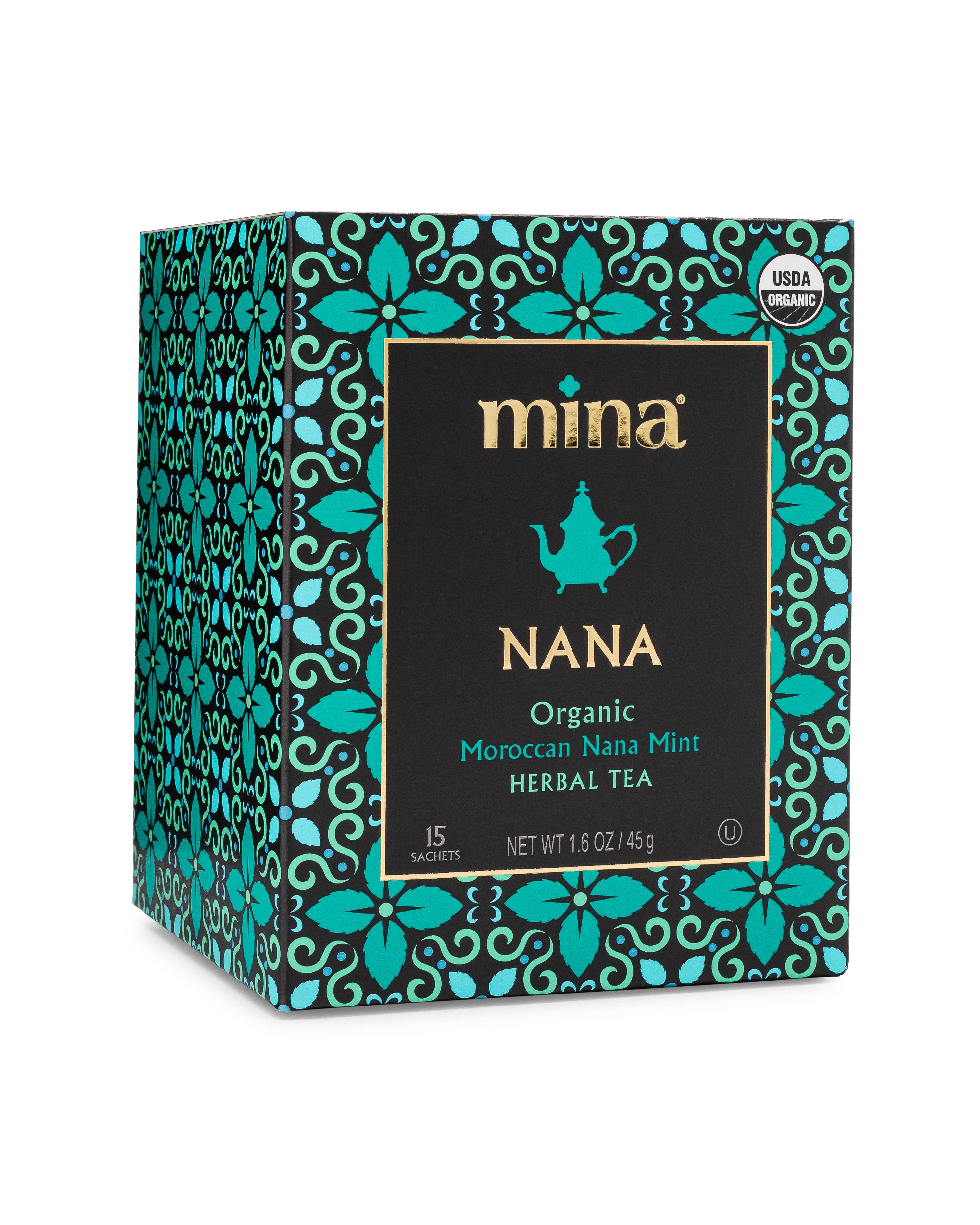 Mina - Wholesale Health/Detox Tea - 15 ct Nana Organic Moroccan Nana Mint Herbal Tea