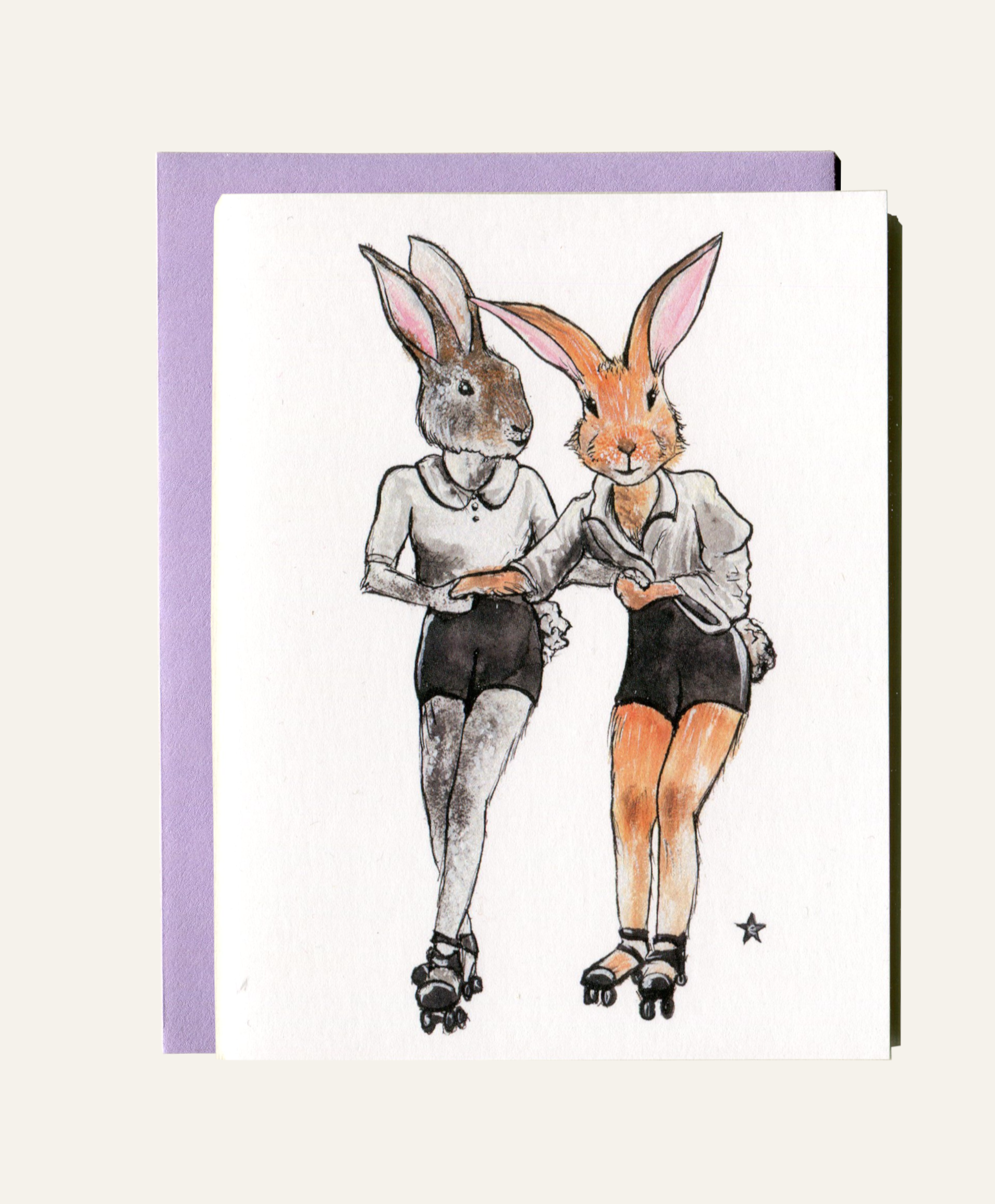 Darling Illustrations - Wholesale Love Card - You're How I Roll - Bunny Rabbit Notecard4