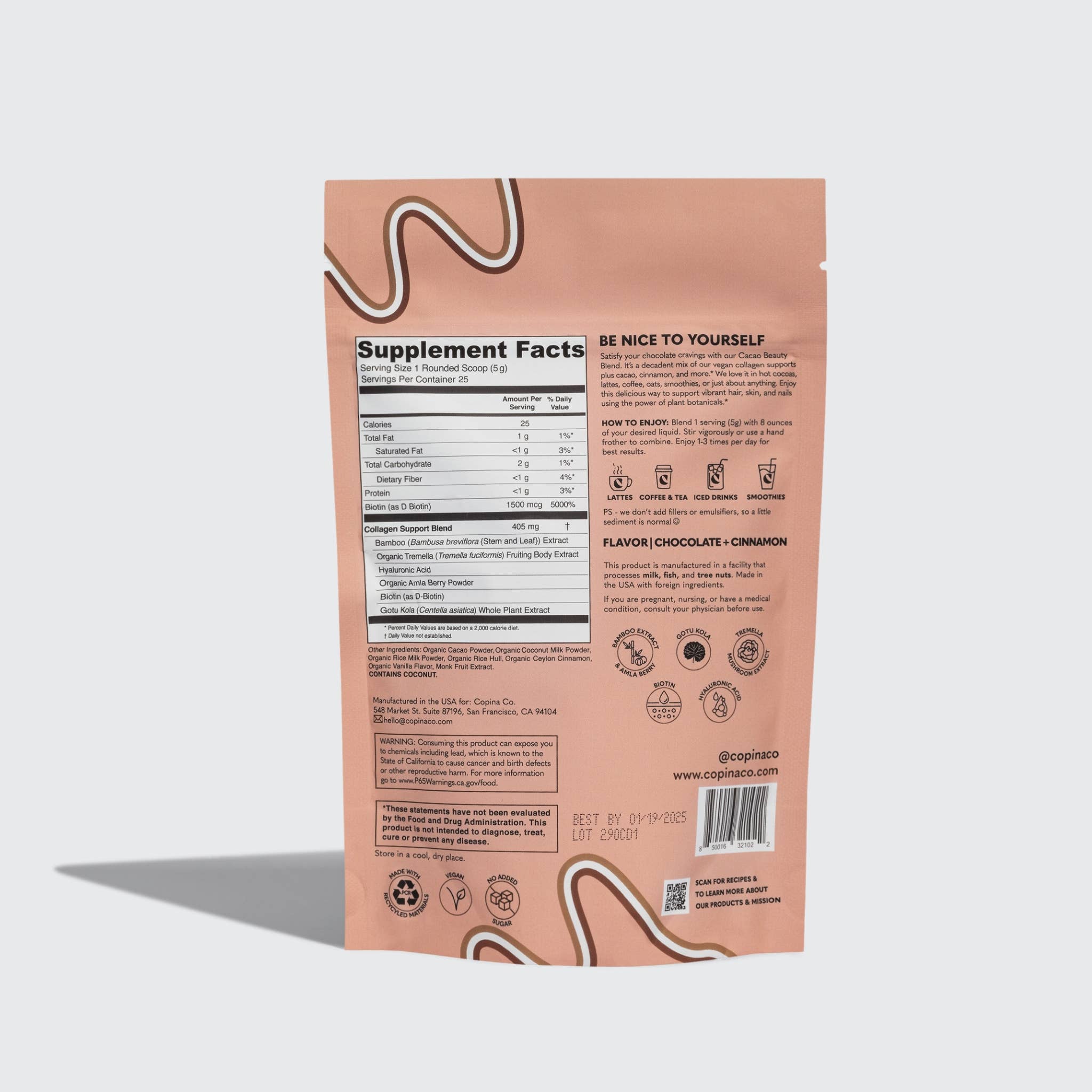 Copina Co. - Wholesale Hot Cocoa Mix/Kit - Cacao Beauty Vegan Collagen Boost Hot Cocoa Blend1