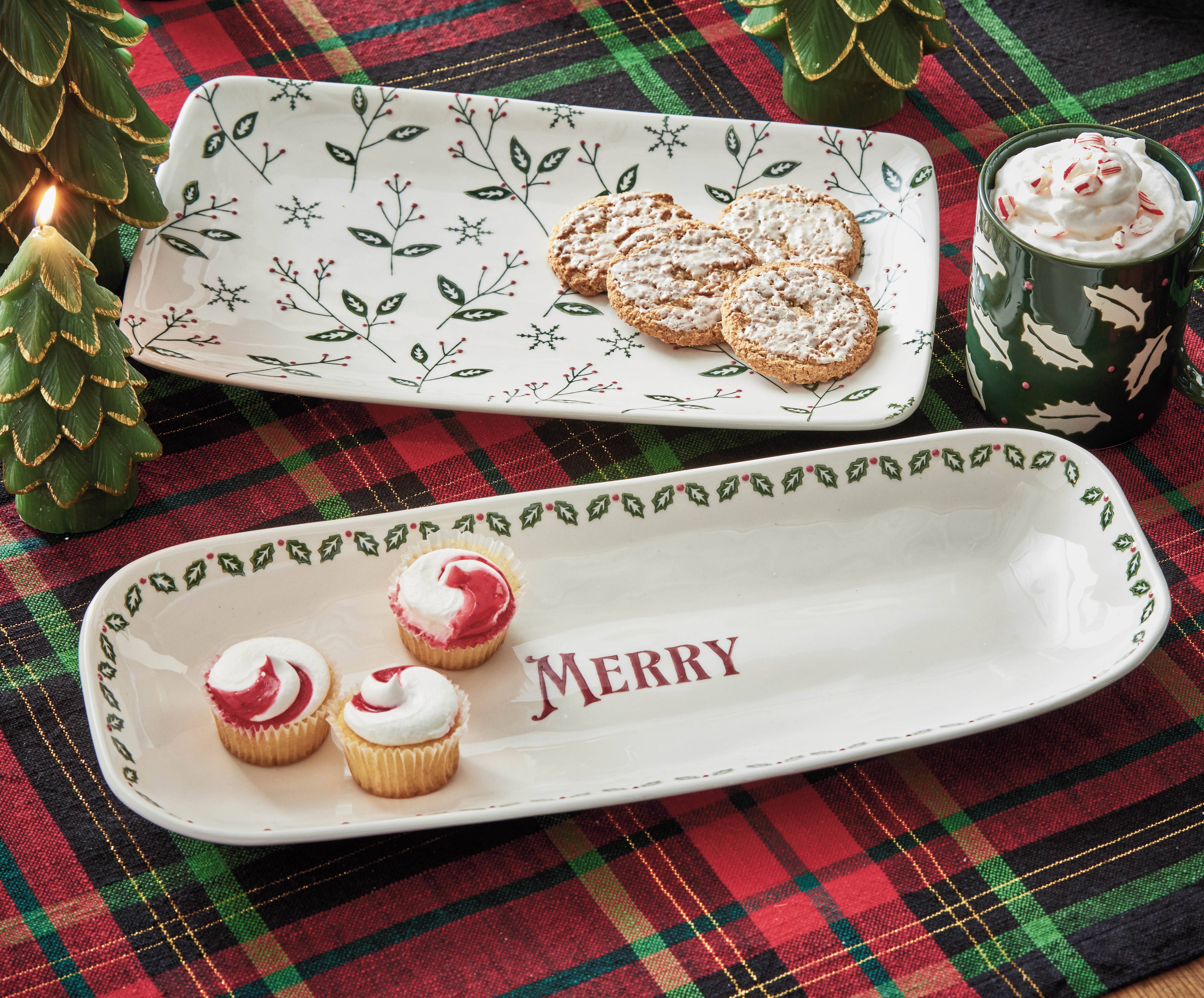 Tis The Season Rectangular Platter Multi Stoneware Christmas for wholesale on Faire1