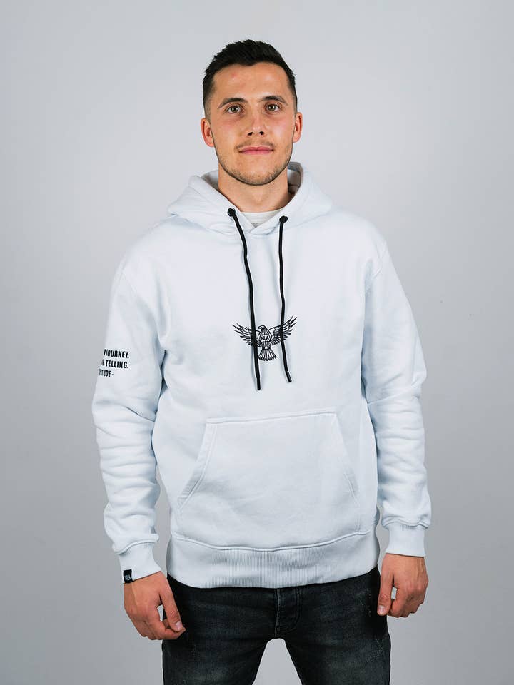 “YOUR STORY” - hoodie, white for wholesale by NO LIMIT ATTITUDE