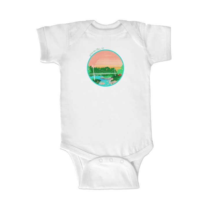Falls Park Onesie for wholesale by Dodeline Design