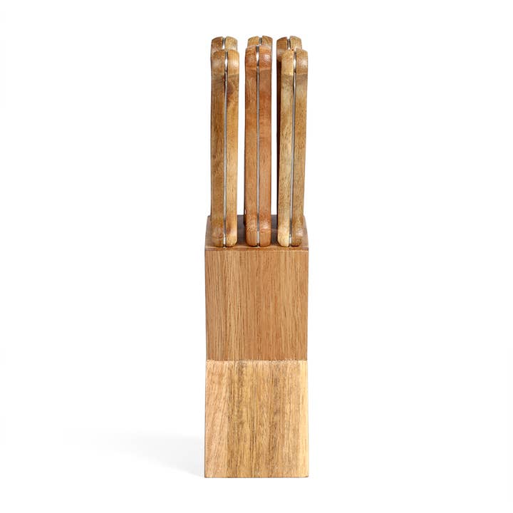 Livoo - Venta al por mayor Juego de cuchillos - Bloque de 6 cuchillos para carne
