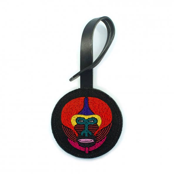 Hand embroidered luggage tag - Mandrill for wholesale by Macon & Lesquoy