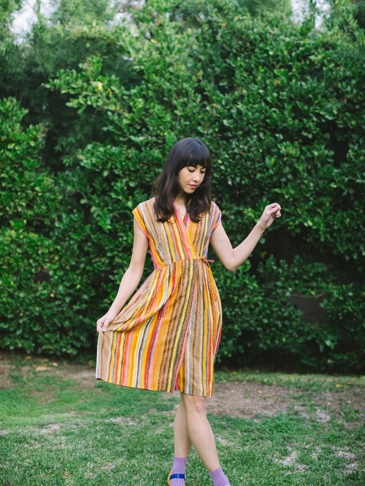 Claudette Dress - Poster Paint for wholesale by Myrtle