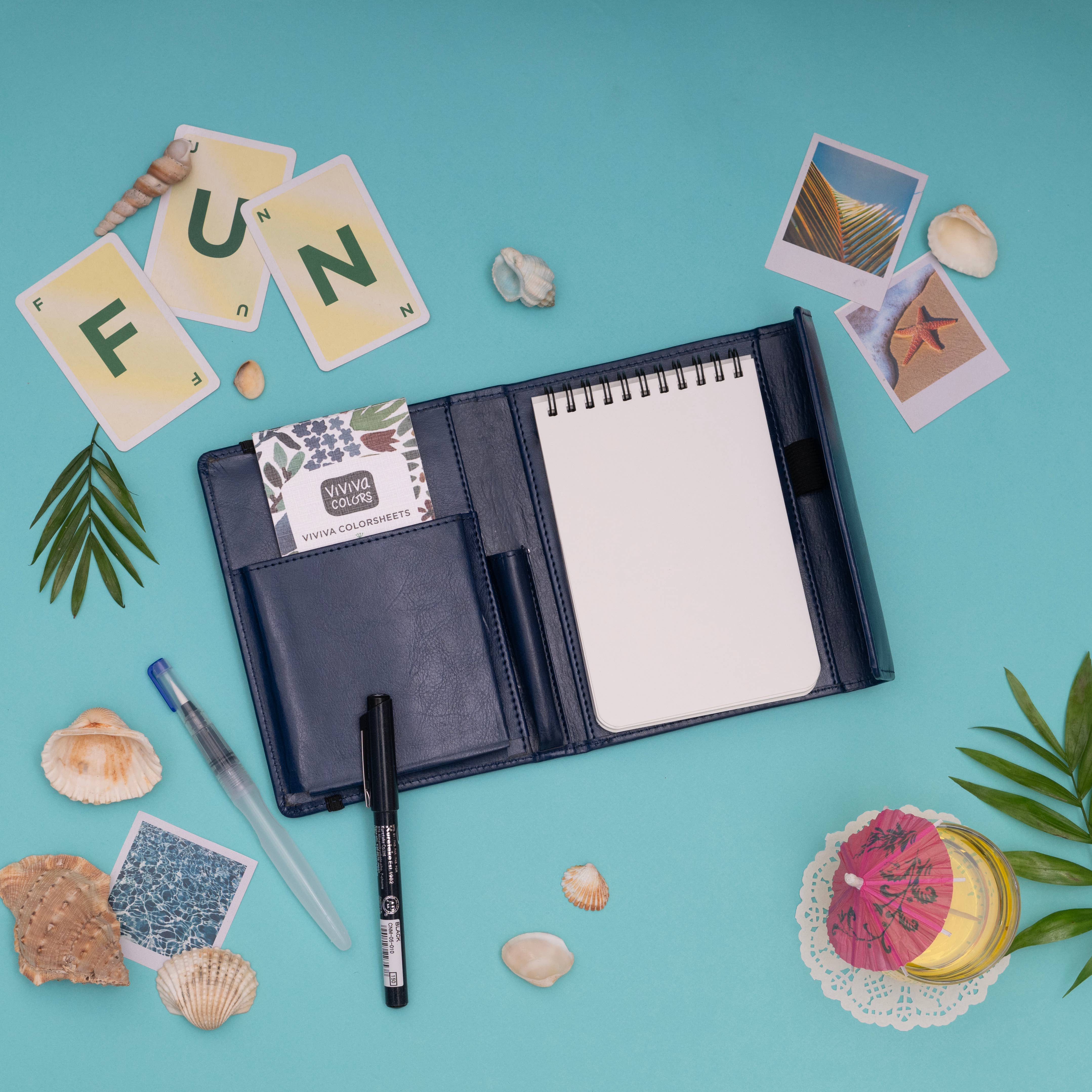 Viviva Colors – wholesale Paint set – A6 Travel Paint Kit - Vegan Leather| Handcrafted| Portable3