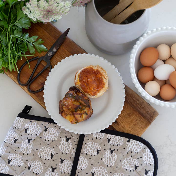 Allgifts Australia - Venta al por mayor Manoplas para horno/ollas - Guante de horno doble - Grey Sheep1