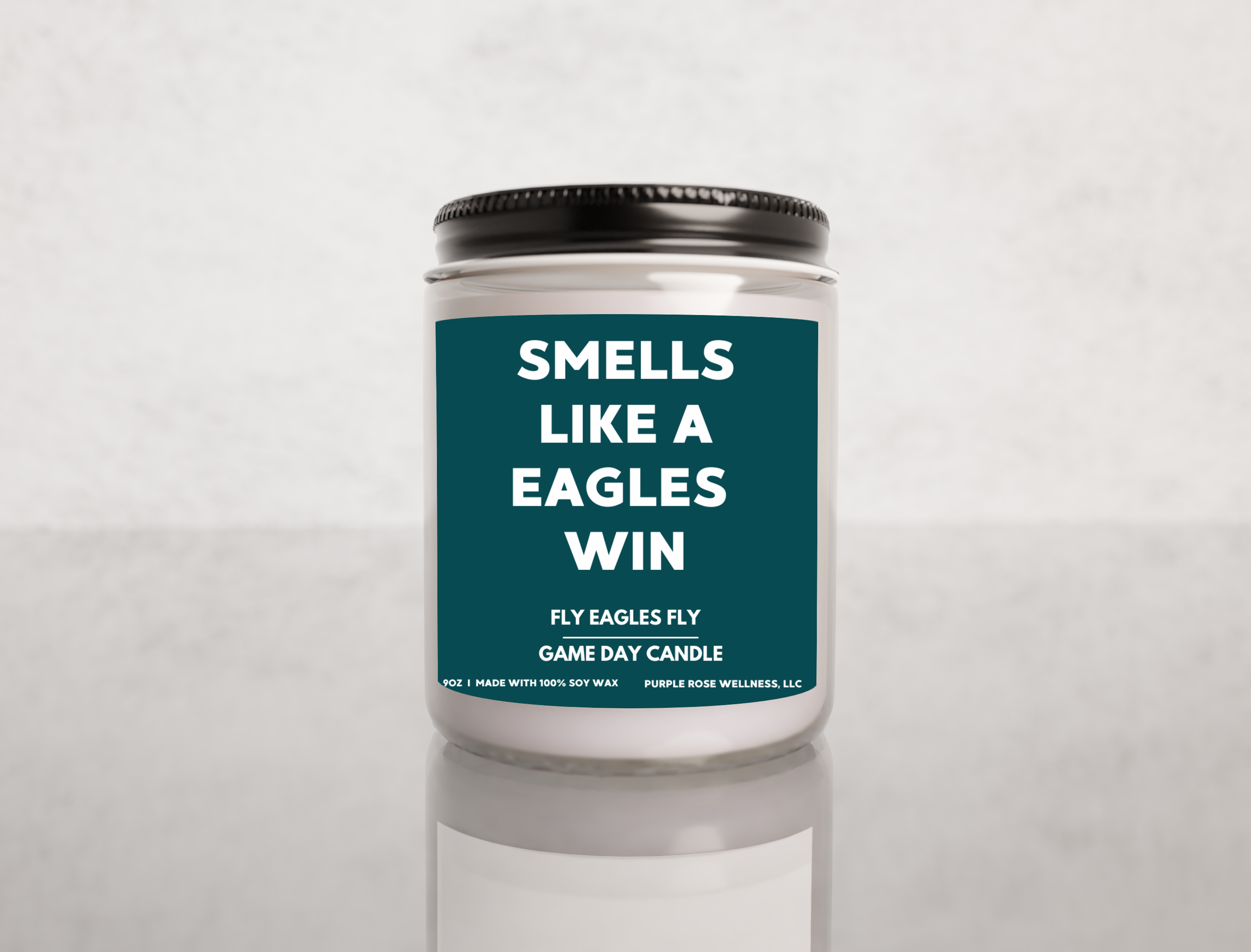 Purple Rose Wellness, LLC - Wholesale Jar/Filled Candle - Philadelphia Eagles Football Candle1