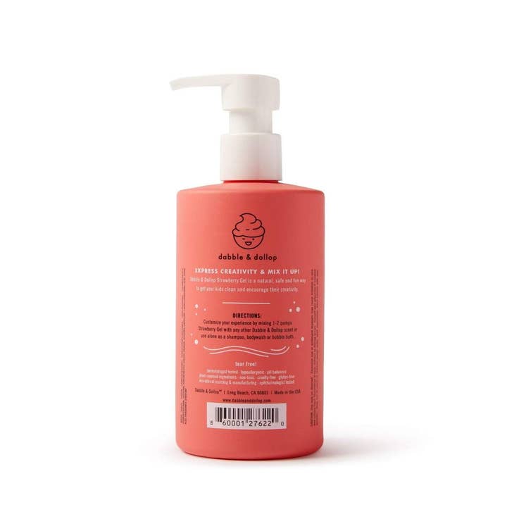 Dabble & Dollop - Wholesale Body Wash/Shower Gel - Kids & Baby - All-Natural Strawberry Shampoo, Body Wash & Bubbles