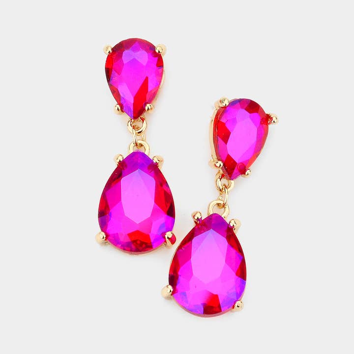 Sensibling Corp. - Wholesale Dangle Earrings - Double Teardrop Link Dangle Evening Earrings12