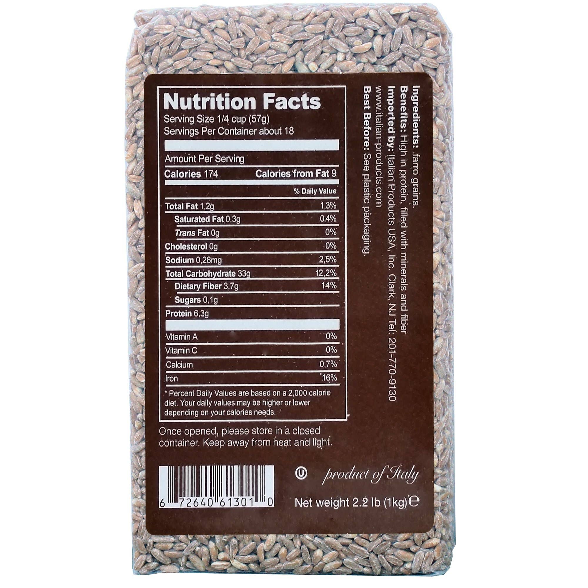 M5 Corporation - Wholesale Whole Grains - Farro Grains - 2.2lb (1kg)1