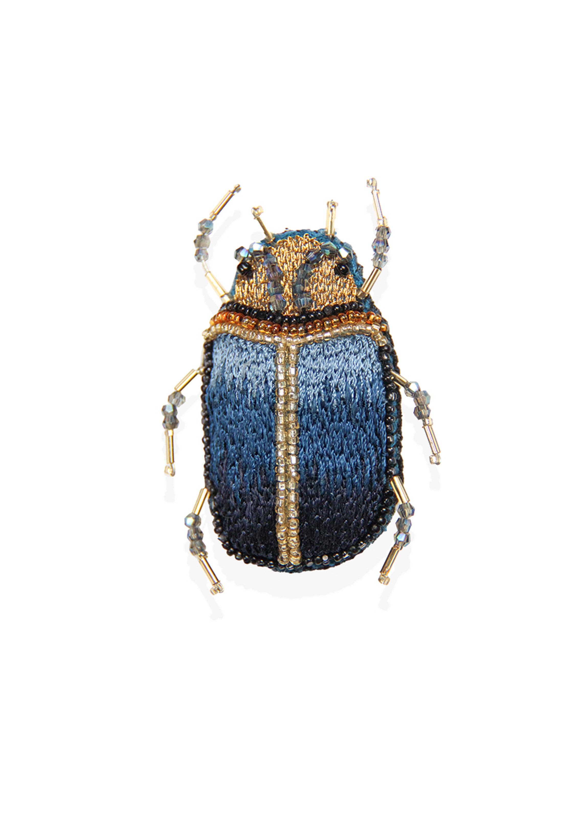 Aéle Paris - Wholesale Brooch - EMBROIDERED BROOCH IN THE SHAPE OF A BEETLE - BARNABY 0