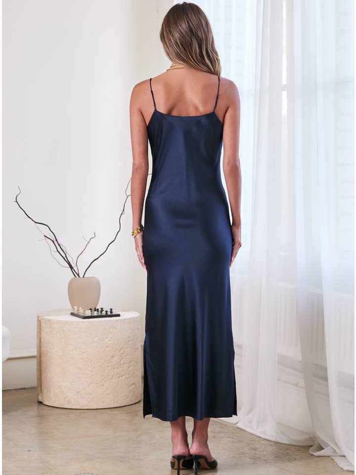 Current Air - Wholesale Dress - Women's - 100% Silk Cami Midi Dress2