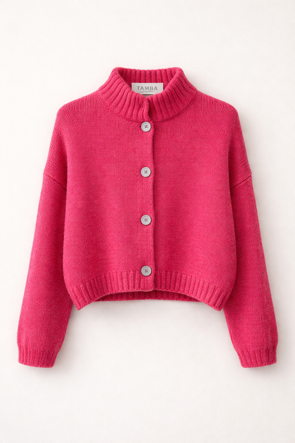 TAMBA – wholesale Kofta - Dam – Angora alpacka kofta med ståkrage och knappslå5