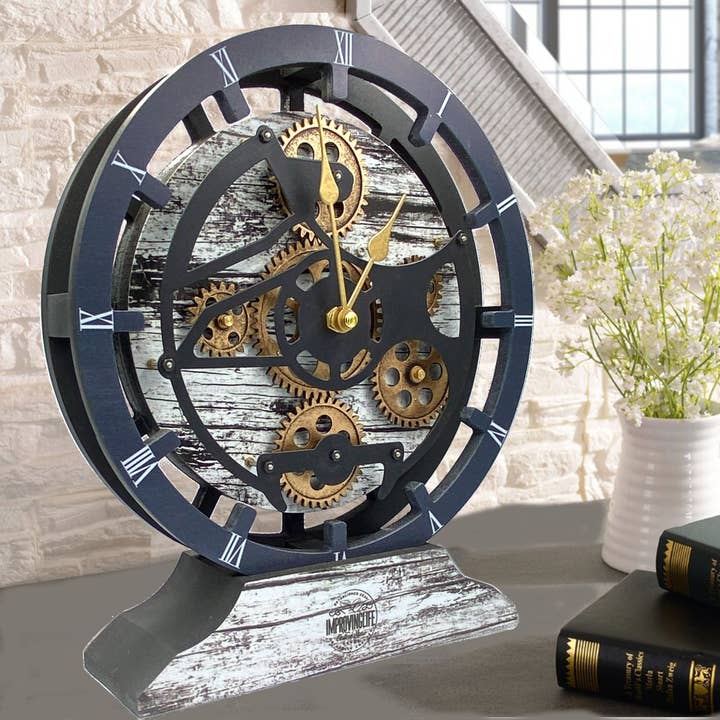The Gears Clock - Wholesale Wall Clock - CANADA LINE WALL-DESK CLOCK 16 INCH GREY&WHITE23