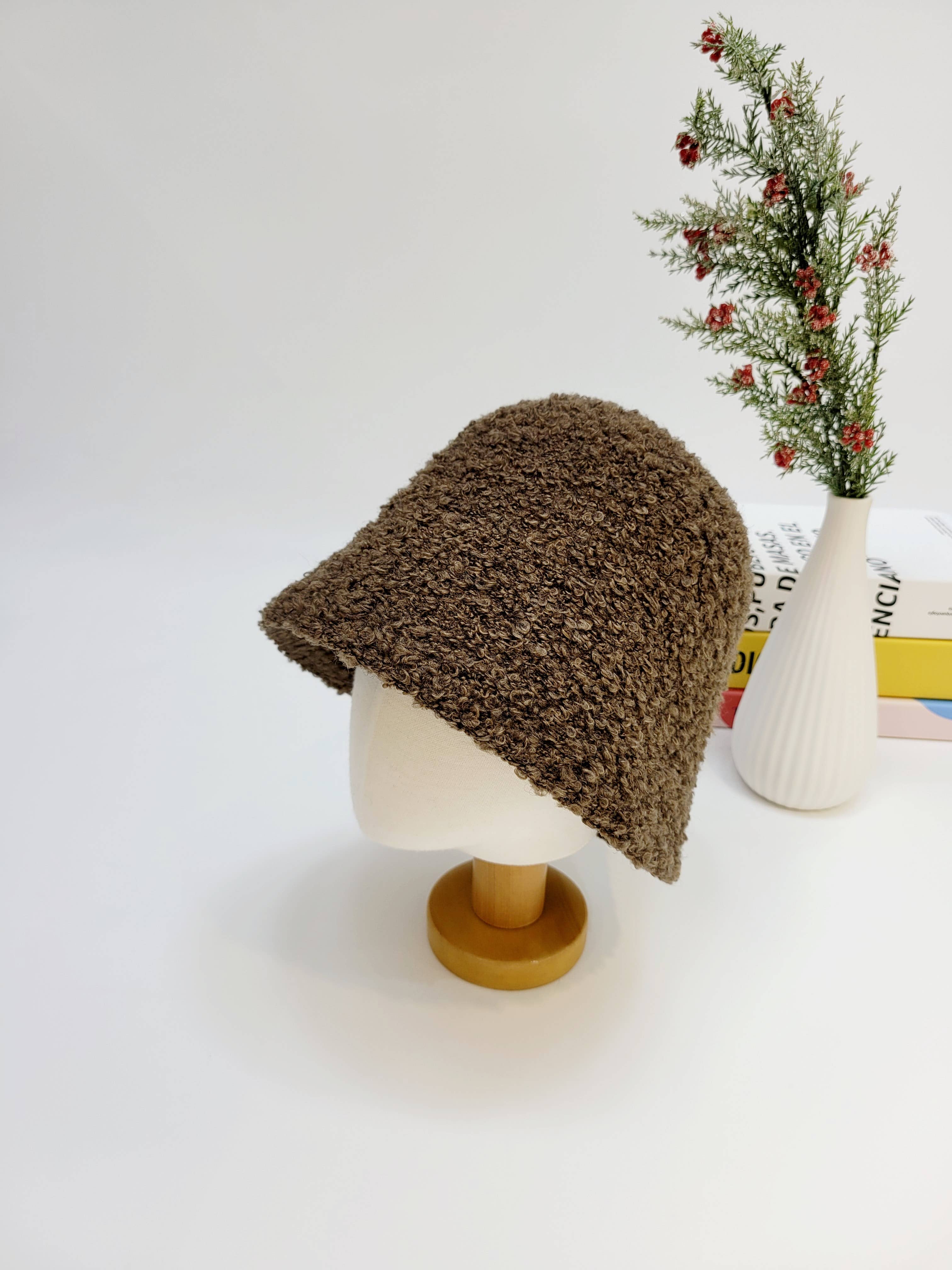 Comfortarians - Wholesale Bucket Hat - Women's - Textured Alpaca Wool Bucket Hat, Extra Warm Winter Hat10