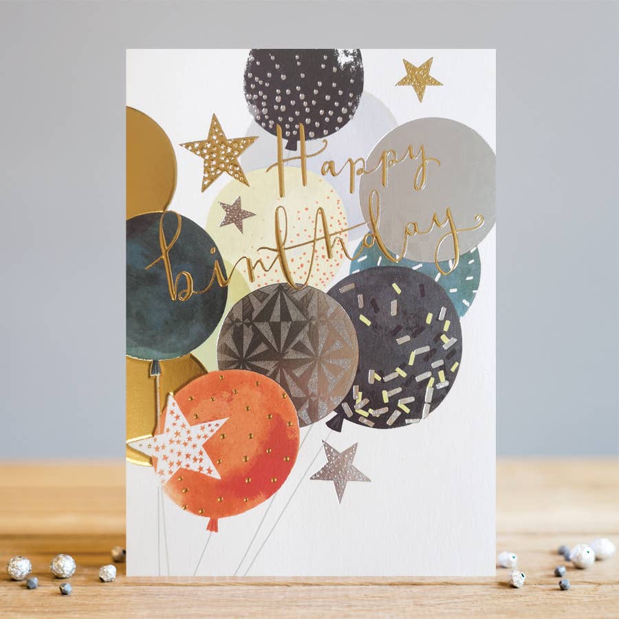 Louise Tiler - Vendita all'ingrosso Biglietti di auguri - Biglietto di Auguri con Palloncini di Buon Compleanno | Biglietti di Compleanno Neutri rispetto al Genere2