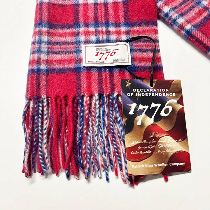 Patrick King Woollen Company - Wholesale Scarf - Unisex - 1776 Declaration of Independence Lambswool Plaid Scarf5