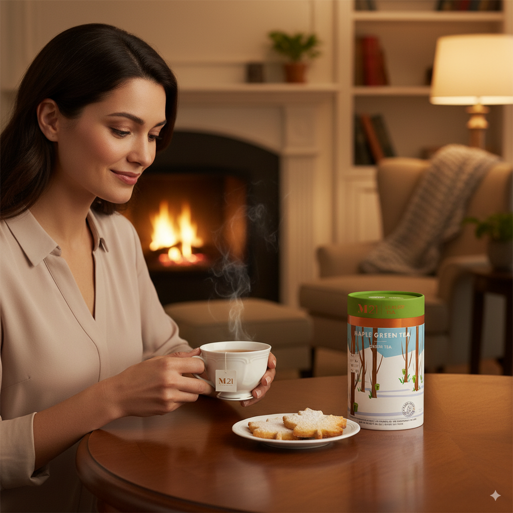 Tega Organic Tea - Venta al por mayor Bolsitas de té - Té Verde de Lujo de Arce | Canadiense | 12 Bolsitas de Té1